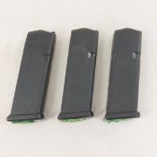 3 Glock 19 Magazines. 9mm. 15 rd.
