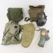 Vintage US Army M17 & MA21 Gas Masks