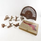 Antique Tractor Seat, Pistol Display Case & Traps
