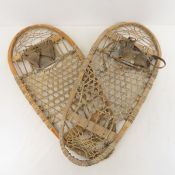 Vintage US WWII Era Lund Bear Paw Snow Shoes