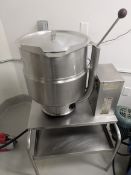Used Groen 10 Gal TableTOP Tilting Stainless Steel Steam-Jacketed Mixing Kettle. Model TDB/7-40