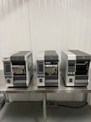 Lot of (3) Used Zebra ZT610 Industrial-grade Thermal Transfer Printers. Model ZT610