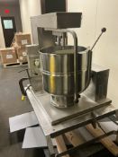 Used Groen 5 Gal SS Steam Jacket Twin Action Mixing Kettle. Model TD/7-40