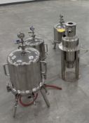 Lot of (3) SS Filters, (2) SS Columns, (1) Heat Exchanger