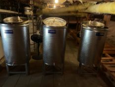 Lot of (3) Used 79 Gal (300 L) w/ Tank Stands.