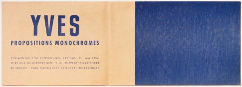 Yves Klein (1928 Nizza - Paris 1962)