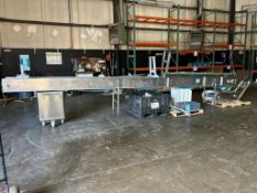Lot Consisting of (3) Conveyors: (1) Stainless Steel Roller Conveyor, Approximate 11" Wide x 24' Lon