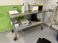 Lot Consisting of: (1) Stainless Steel, Approximate 30" Wide x 60" Long. (1) 5-Tier Metro Rack with