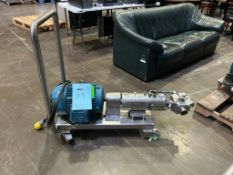 Twin Screw Q-Pump, Model# QTS-102020-RSS-21-ME-SS, Serial# 033009. With WEG 7.5 Horsepower Motor. Mo