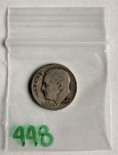 1950 US Roosevelt Silver Dime