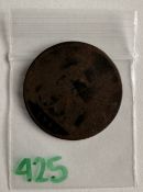 1884 Great Britain Victoria Bun Head Coin