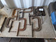 9 Assorted Clamps