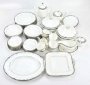 WEDGWOOD; an 'Amherst' pattern fifty-eight piece part dinner and coffee service, including two