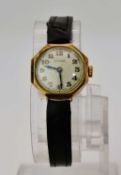 ROLEX; vintage 9ct gold lady's wristwatch, the movement stamped 'Rolex Standard Quality Elvinar