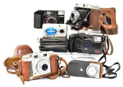 Five cameras, to include Olympus, Ansco, Canon, and Agfa (5).