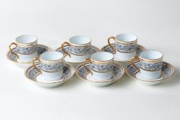 Cups and Saucers. Limoges (France)