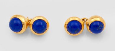 Paar Lapislazuli-Manschettenknöpfe von Cartier, 1990
