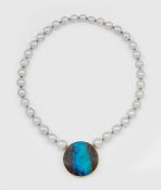 Südsee-Perlcollier mit Boulder Opal
