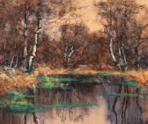 Elisabeth von Eicken – Lichte Baumlandschaft am Vordarß, um 1900.
