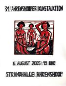 Dietrich Becker – Plakat zur 31. Ahrenshooper Kunstauktion, Künstlerplakat, 2005.