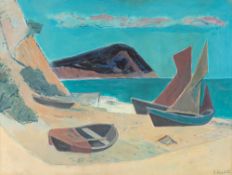Gerhard Eisenblätter – Boote in den Dünen bei Nidden.