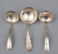 Drei ostfriesische Sahnelöffel, Silber