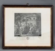 Kupferstich Merkur und Herse im Rahmen