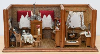 Gründerzeit-Puppenstube mit reicher Ausstattung