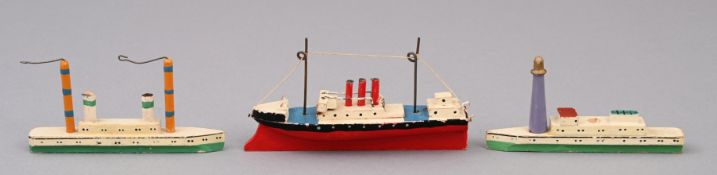 Drei Spielzeugminiaturen Erzgebirge