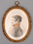 Porträtminiatur "Friedrich Witthauer" 