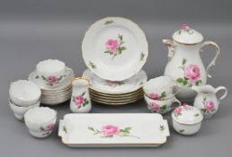 Kaffeeservice Meissen Rote Rose