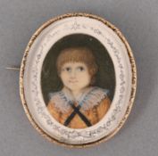 Porträtminiatur eines Kindes