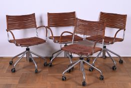 Vier Design-Bürostühle, Pierantonio Bonacina, Italien