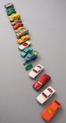 18 Spielzeugautos der Firma Matchbox, Lesney Products & Co Ltd., London, England.  Metall, Plastik.