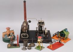 Doll-Dampfmaschine mit vier Antriebsmodellen