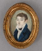 Porträtminiatur eines jungen Mannes