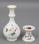 Vase und Kerzenhalter Weiße Rose, Meissen