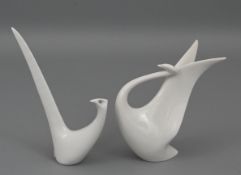 Zwei moderne Porzellan-Plastiken Dux 