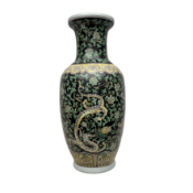 Chinese famille noir vase, 20th century