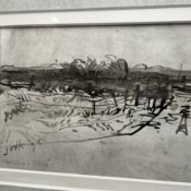Jan van de Kooi (1957), landscape, watercolor