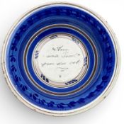 19th Century Lemster Motto Plate 'Pride Comes Before the Fall'