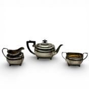 Three-Piece English Silver Tea Set