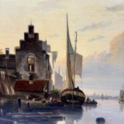 Dutch School 19th Century - Moored Ship