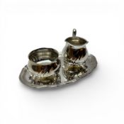 Three-Piece Silver Cream Set