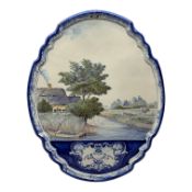 Large polychrome Tichelaar plaque, 19th century