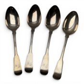 Four early 19th-century English silver spoons, William Eley I (1807-1814)