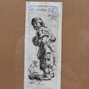 Rembrandt van Rijn (1606-1669) - etching 'tis vinnich kout'