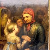 Otto de Boer (1797-1856) - Grandmother and children with parrot, 1826