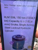 SIMPLEX RLN 1506 150 TON HYDRAULIC JACK, 6IN. NOMINAL STROKE, 12.25IN. H SUPPORT EQUIPMENT .