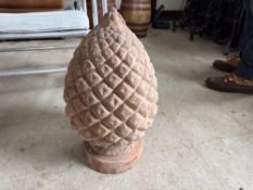 FRATELLI MAELLA ITALIAN TUSCAN TERRACOTTA CERAMIC PINECONE SUPPORT EQUIPMENT . Located: 301 6TH